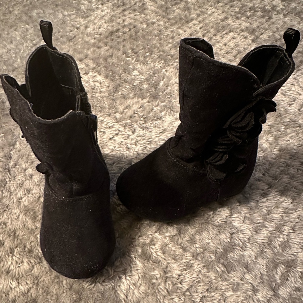 Black Healthtex Boots. Baby - size 2